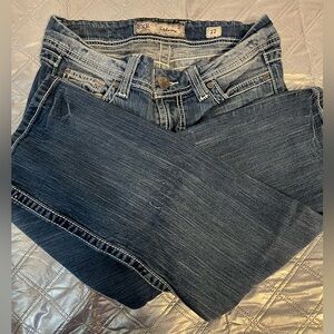 BKE Women's Boot Cut Jeans - Dark Blue Denim